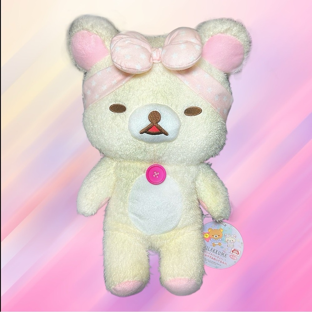 NWT! Korilakkuma Pajama Party Kuttari Good Night Plush XL size H 17.7 inch San-x